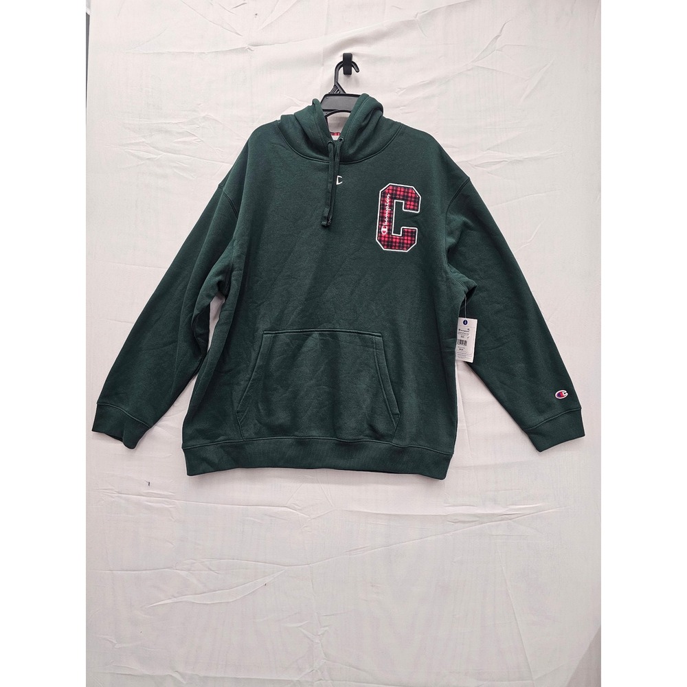 Champion Holiday Plaid Hoodie Pine Grove Green Sweatshirt XXL‎ CPM254FH01010